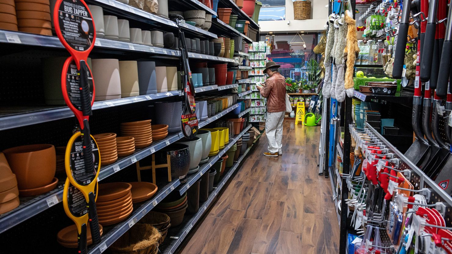 A shopper looks at plant seeds at a store in San Francisco on January 6, 2025.