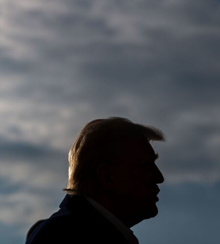 President Donald Trump speaks to members of the press as he and first lady Melania Trump prepare to depart the White House aboard Marine One on January 24, 2025.